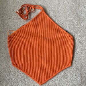 House of Harlow 1960 Orange Ribbed Top Sz. M
